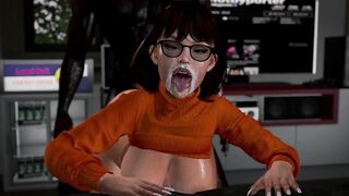 Thick Nerd Pawg Velma Sucks and Gets Fucked By BBC