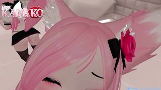 VTUBER CAT GIRL gives you a BJ while you get a view UP HER SKIRT!!!! CUM IN MOUTH FINISH!!!!