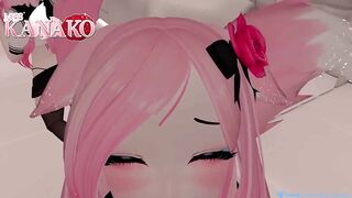 VTUBER CAT GIRL gives you a BJ while you get a view UP HER SKIRT!!!! CUM IN MOUTH FINISH!!!!