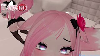 VTUBER CAT GIRL gives you a BJ while you get a view UP HER SKIRT!!!! CUM IN MOUTH FINISH!!!!