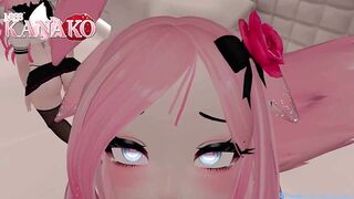VTUBER CAT GIRL gives you a BJ while you get a view UP HER SKIRT!!!! CUM IN MOUTH FINISH!!!!