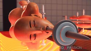 Sexy ebony teen gets fucked hard by chef in the kitchen