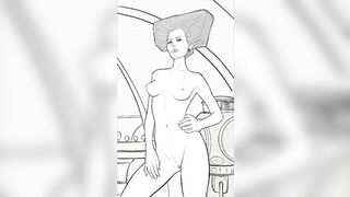 Star Wars Lovey pinup time lapse by Berrythelothcat