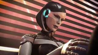 Watching Liara Riding Edi