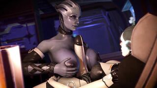 Watching Liara Riding Edi