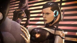 Watching Liara Riding Edi