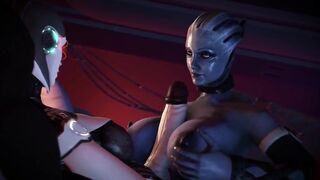 Watching Liara Riding Edi