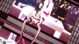 R18 MMD Lisa - Swalla NudeVers. Tifa 3D Erotic Dance