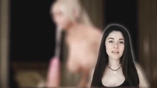 Blonde suck Tranny's big Dick - 3D Blowjob Futanari Animated