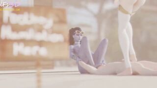 Widowmaker and Mercy - Caught shoe sniffing