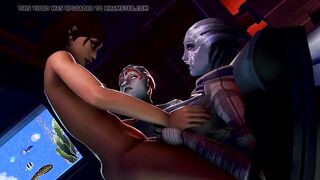 Hot night with 2 Asari