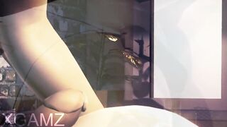 2B fucked on the kitchen counter