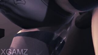 2B fucked on the kitchen counter