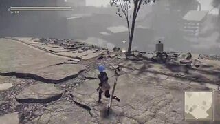 Nier 2B Without Underwear & Black Latex Outfit