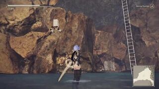 Nier 2B Without Underwear & Black Latex Outfit