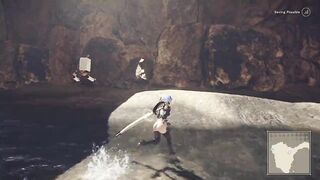 Nier 2B Without Underwear & Black Latex Outfit