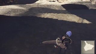 Nier 2B Without Underwear & Black Latex Outfit