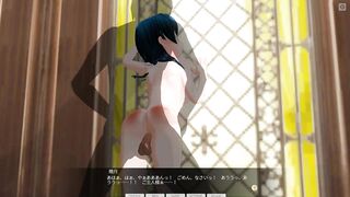 3D HENTAI Fucked a Schoolgirl in her Father's Yard