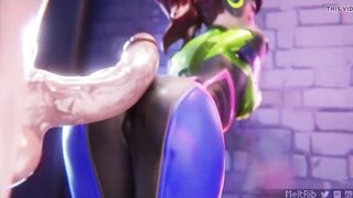 D.Va Teases A Massive Cock