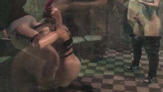 Two Dickgirls Fuck One Club Slut - 3D Futanari 3Some Cartoon
