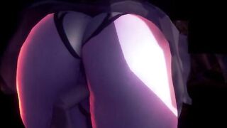 3D HENTAI Dark Elf Stuck in Fireplace and Fucked