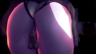 3D HENTAI Dark Elf Stuck in Fireplace and Fucked