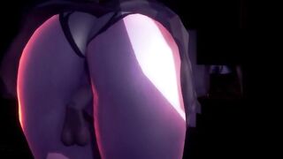 3D HENTAI Dark Elf Stuck in Fireplace and Fucked