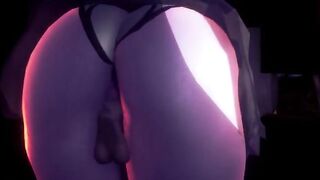 3D HENTAI Dark Elf Stuck in Fireplace and Fucked