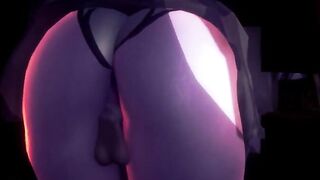 3D HENTAI Dark Elf Stuck in Fireplace and Fucked