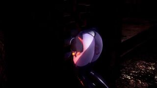 3D HENTAI Dark Elf Stuck in Fireplace and Fucked