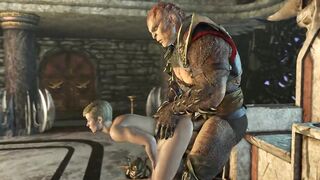 Cassie Cage and Shao Kahn Anal Creampie