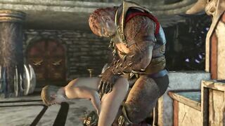 Cassie Cage and Shao Kahn Anal Creampie