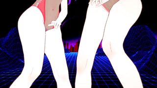 Ranma and Shampoo Dancing , juicy bodies with big tits & ass