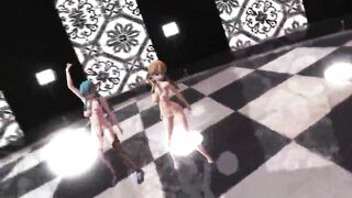 MMD 2 Babes Big Tits Sweet Asses Hairy & Bald Pussy GV00110