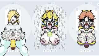 Fapwall Parody Hentai game Rosalina Peach Daisy gloryhole