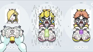 Fapwall Parody Hentai game Rosalina Peach Daisy gloryhole