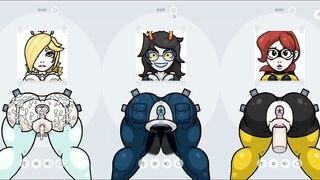 Fapwall Parody Hentai game Rosalina Peach Daisy gloryhole
