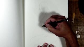 Nude StepMom's Boobs Drawing Pencil Art