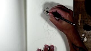 Nude StepMom's Boobs Drawing Pencil Art
