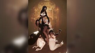 Resident Evil Village - Lady D and Sisters Bend Down