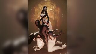 Resident Evil Village - Lady D and Sisters Bend Down