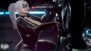 3D / Blender ???? Black Cat X Venom Blowjob | 60 FPS ????