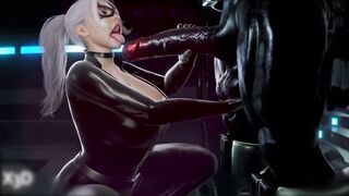3D / Blender ???? Black Cat X Venom Blowjob | 60 FPS ????