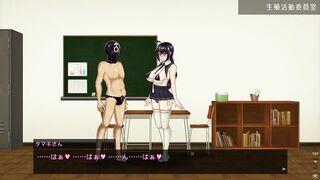 Pretty college lady having sex with a man in Breeding log new hentai game gameplay