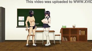 Pretty college lady having sex with a man in Breeding log new hentai game gameplay