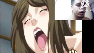 Super hot brunette employee with big tits cums on her boss b