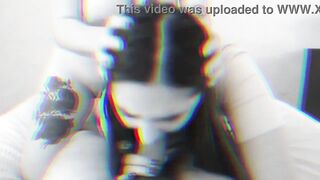 Sexy Ukrainian girls with big tits sucking cock - double blowjob including deepthroat 3D version