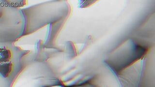 Sexy Ukrainian girls with big tits sucking cock - double blowjob including deepthroat 3D version