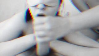 Sexy Ukrainian girls with big tits sucking cock - double blowjob including deepthroat 3D version