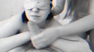 Sexy Ukrainian girls with big tits sucking cock - double blowjob including deepthroat 3D version